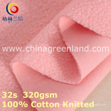 Cotton Knitted Polar Fleece Brush Fabric for Textile Garment (GLLML394)